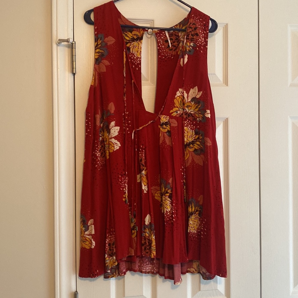 Flowered free people tunic dress